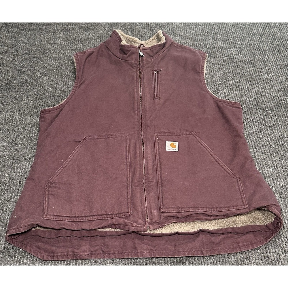 2013 Carhartt women's sherpa-lined vest, model WV001‎ Size 16/18 XL- Outdoor